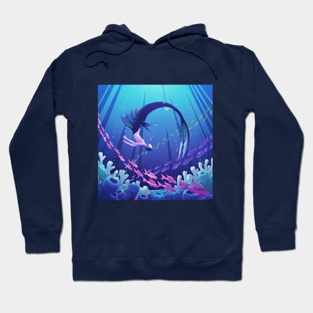 Underwater Hoodie by Camila Illustration